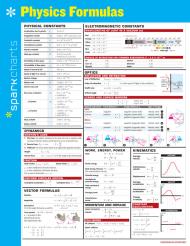 Physics Formulas SparkCharts